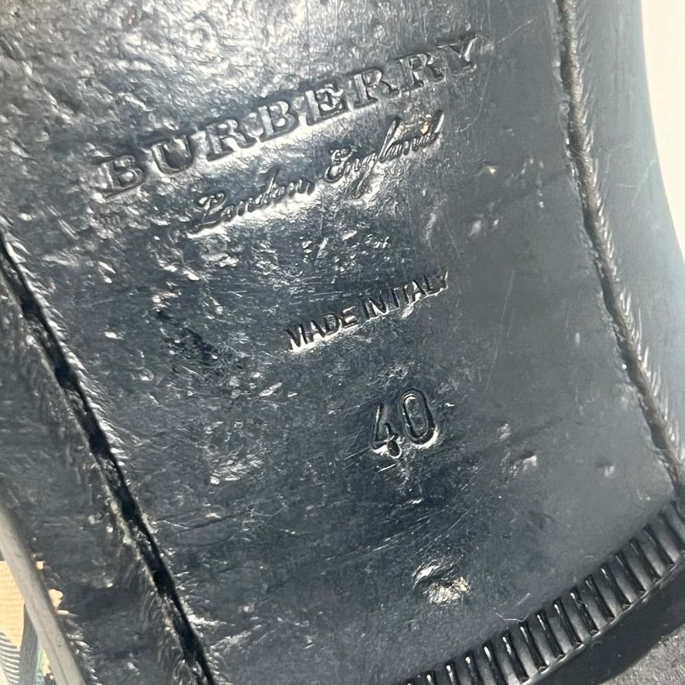 BURBERRY ENGLISH ICONS VINTAGE CHECK BEDMONT LOAFERS EU 40 US 9  Leather - Picture 13 of 15